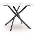 Pharwynn Dining Table in Black, angle view