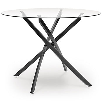 Pharwynn Dining Table in Black, angle view