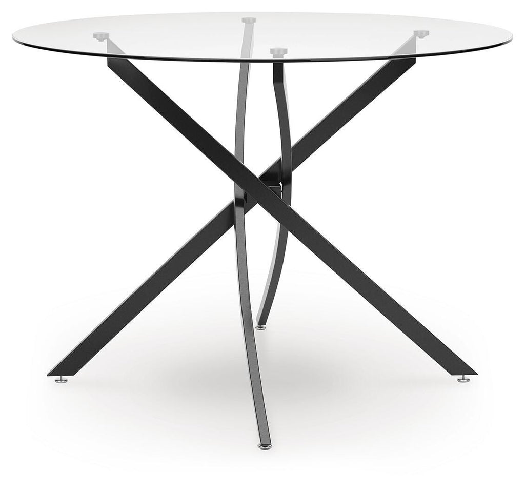 Pharwynn Dining Table in Black, front view
