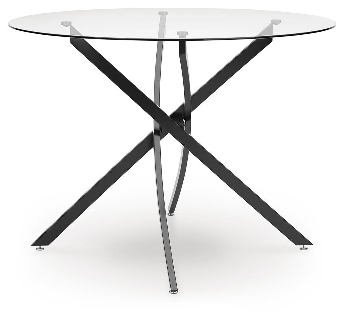 Pharwynn Dining Table in Black, front view