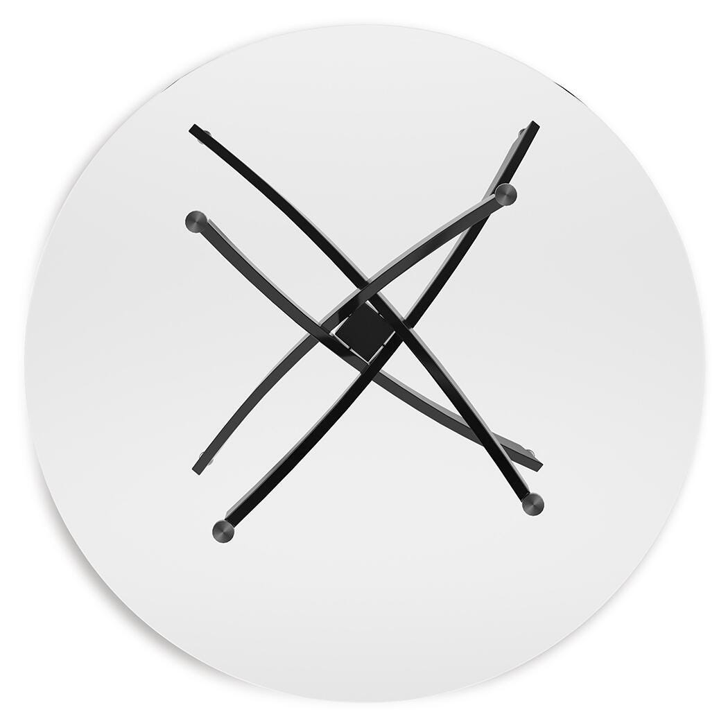 Pharwynn Dining Table in Black, top view