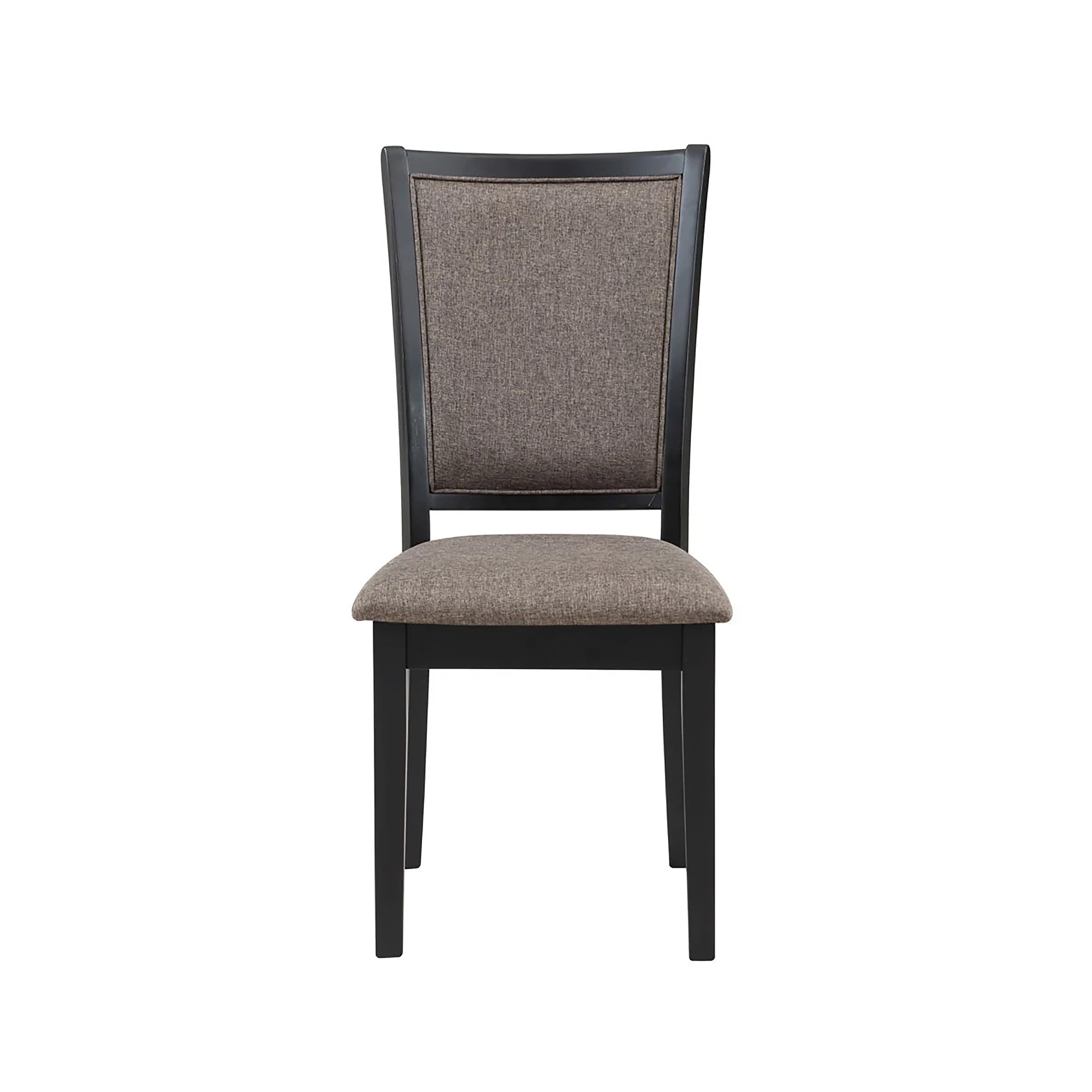 Potomac 48" Round Dining Table & 4 Chairs-Brown/Black
