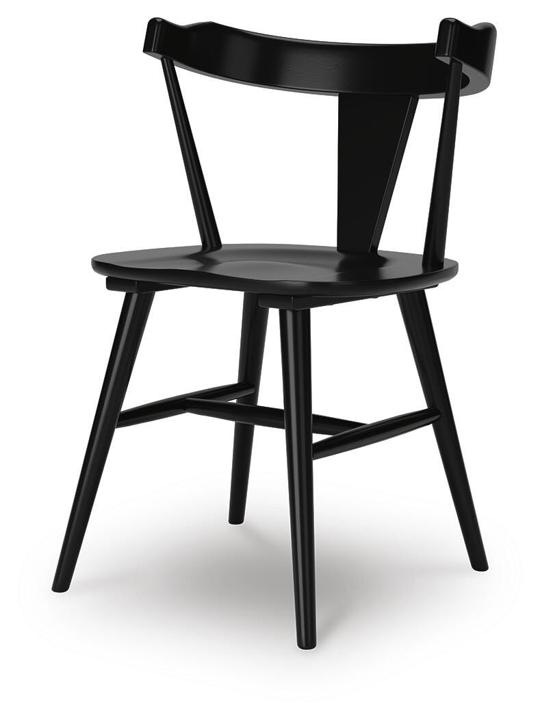 Gretlynn Dining Chair in Black, angle view