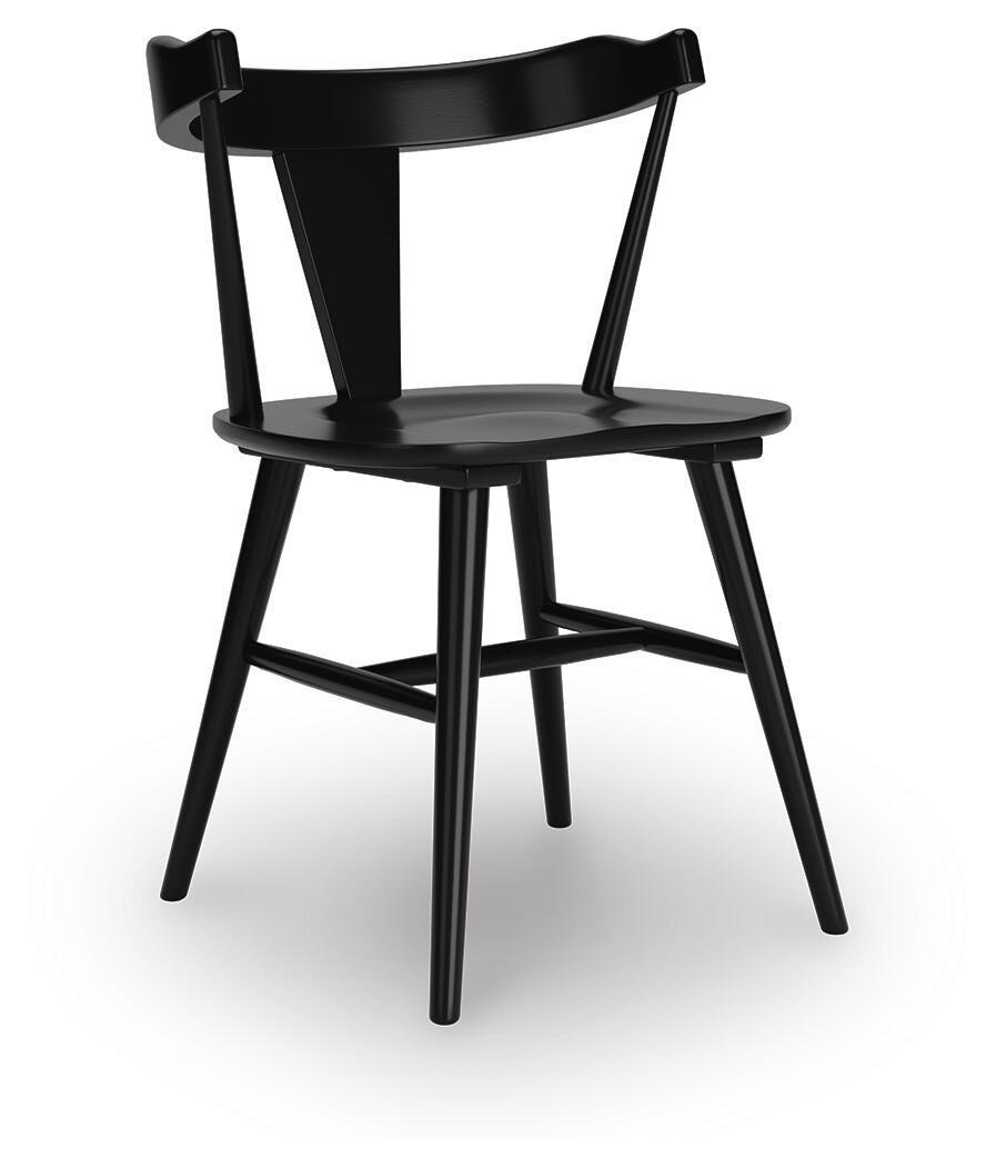 Gretlynn Dining Chair in Black, angle view