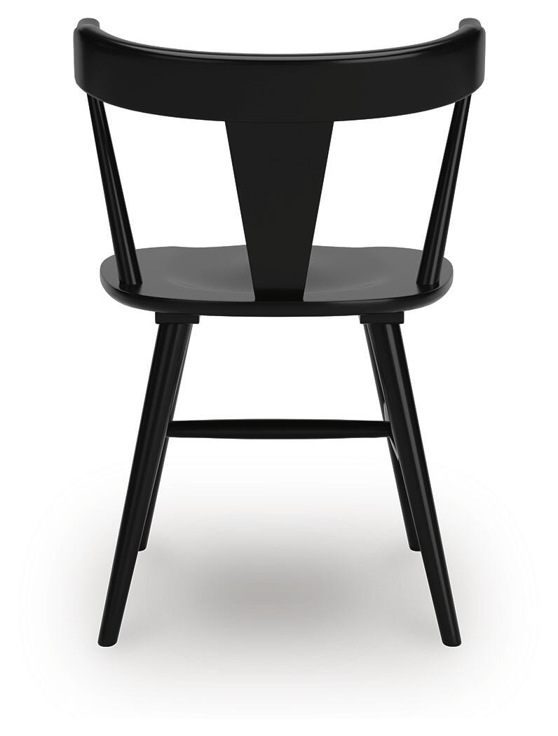 Gretlynn Dining Chair in Black, back view