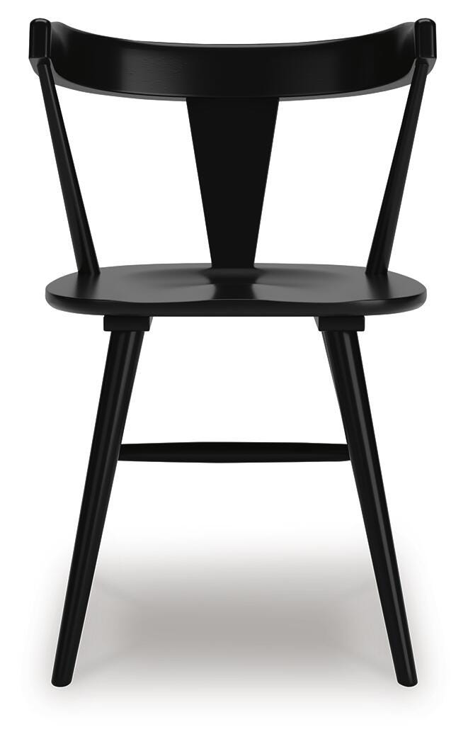 Gretlynn Dining Chair in Black, front view