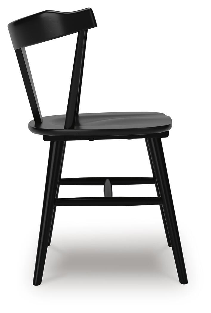 Gretlynn Dining Chair in Black, side view