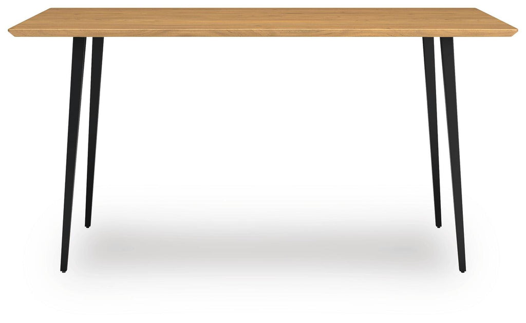 Gretlynn Dining Table in Black/Natural, front view