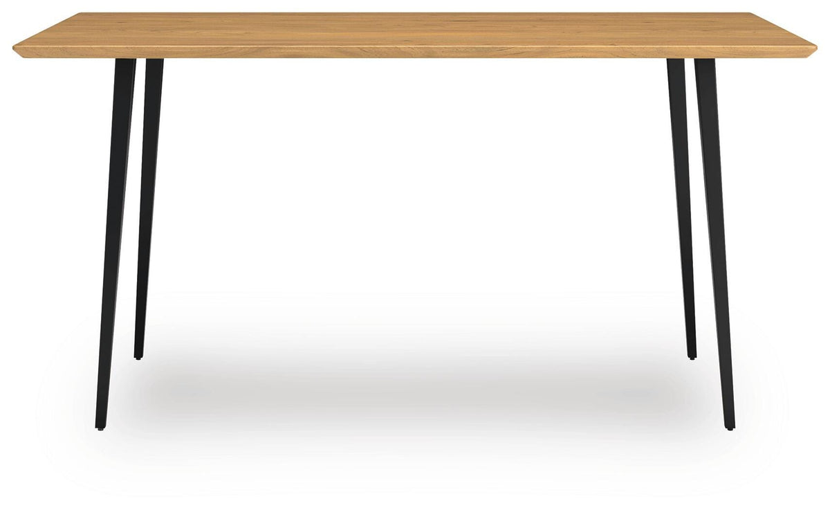 Gretlynn Dining Table in Black/Natural, front view