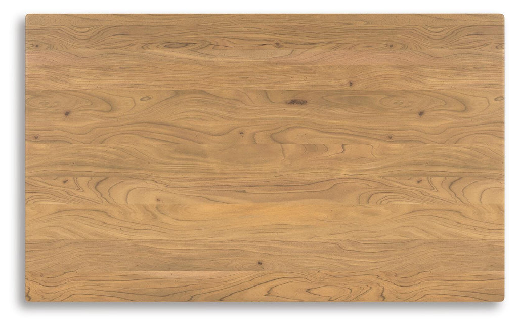 Gretlynn Dining Table in Black/Natural, top view
