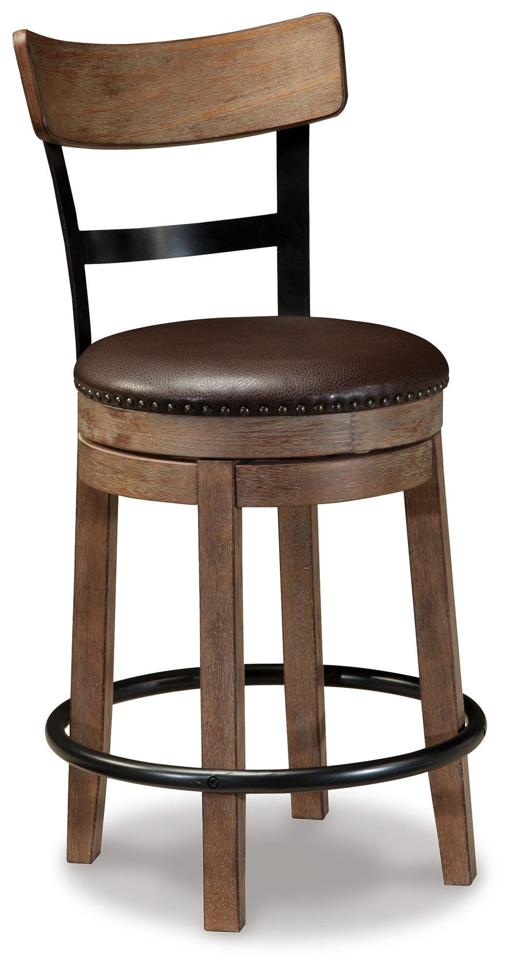 Pinnadel Counter Height Bar Stool in Light Brown, alternate view 2