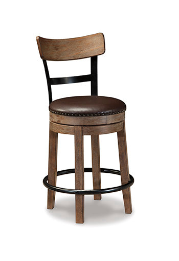 Pinnadel Counter Height Bar Stool in Light Brown