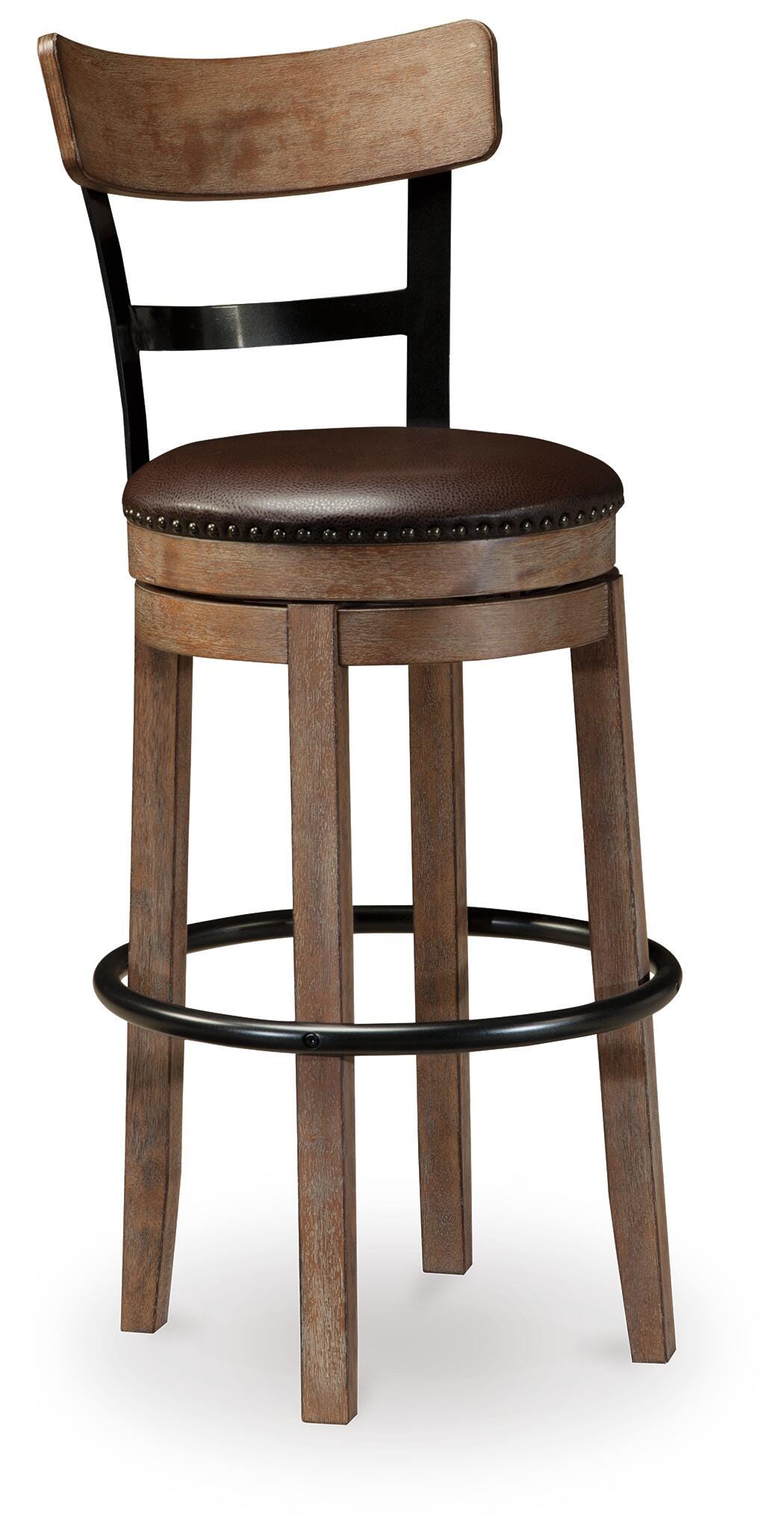 Pinnadel Bar Height Bar Stool in Light Brown, alternate view 2