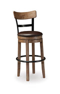 Pinnadel Bar Height Bar Stool in Light Brown