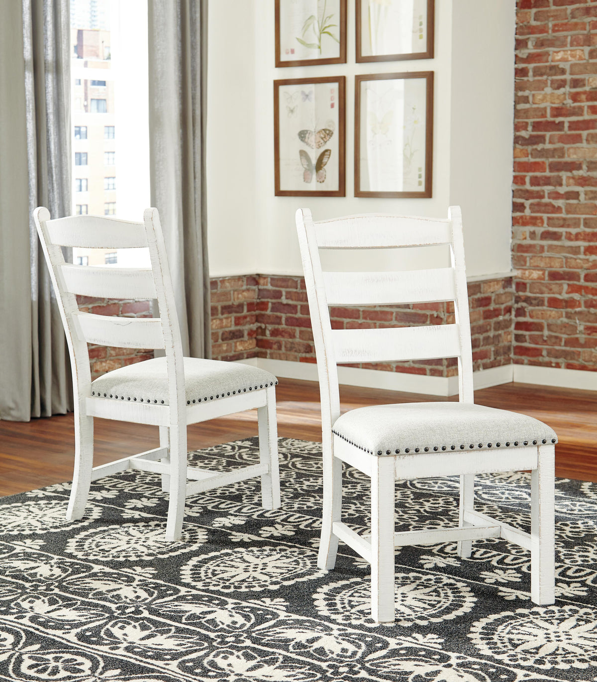 Valebeck Dining Chair in Beige/White, alternate view 4