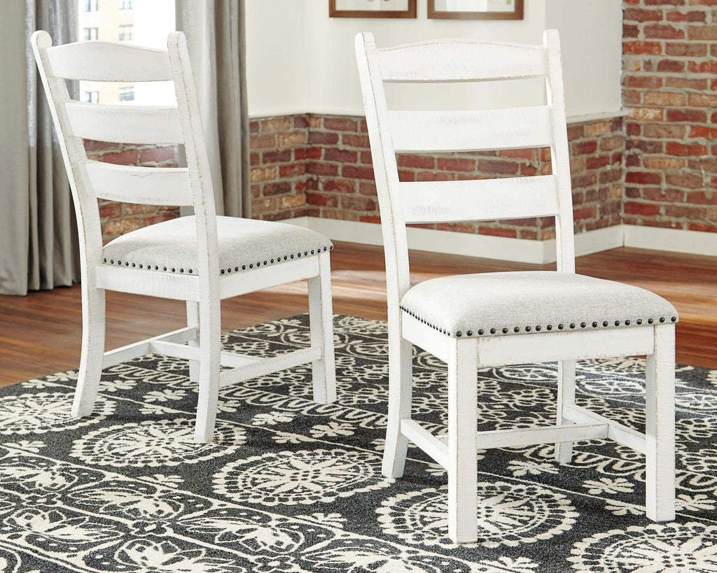 Valebeck Dining Chair in Beige/White, lifestyle view