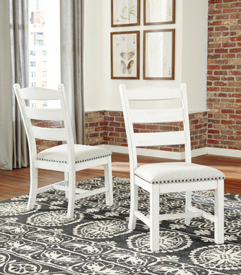 Valebeck Dining Chair in Beige/White