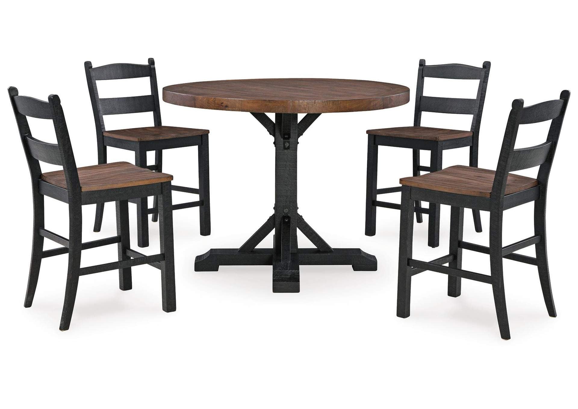 Valebeck Counter Height Dining Table and 4 Barstools