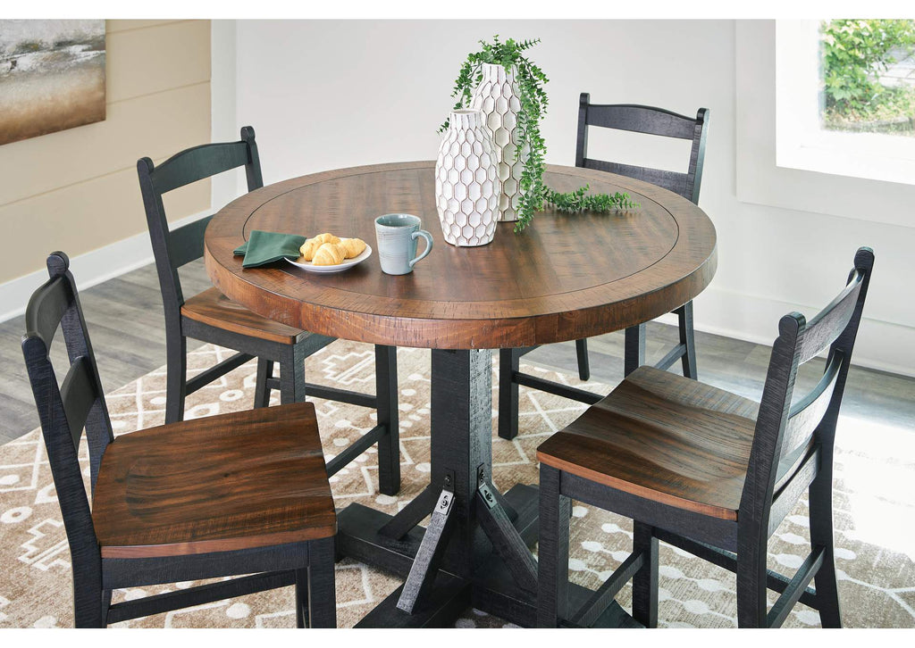 Valebeck Counter Height Dining Table and 4 Barstools
