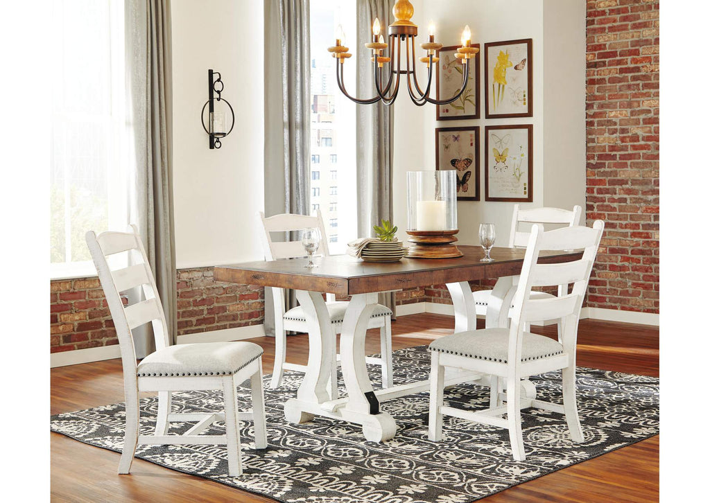 Valebeck Dining Table and 4 Chairs Set