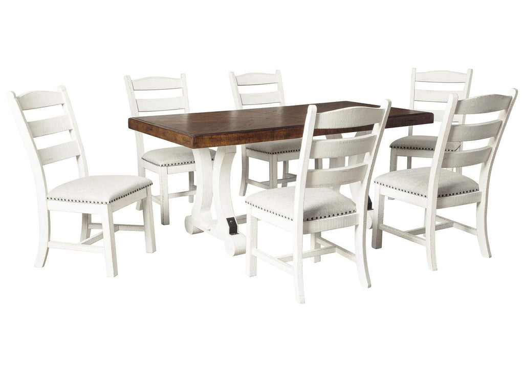 Valebeck Dining Table and 6 Chairs Set