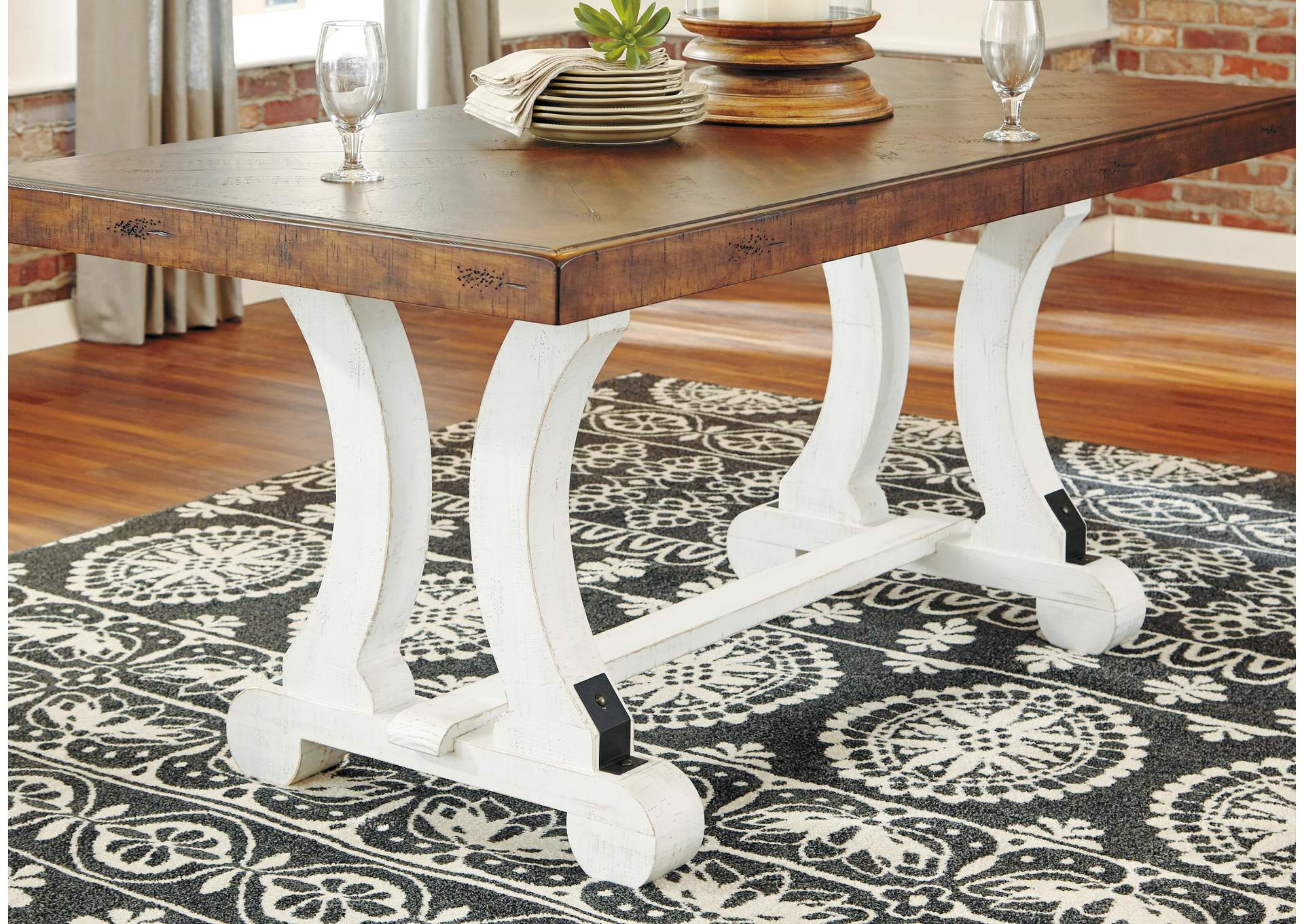 Valebeck Extendable Dining Table and 8 Chairs