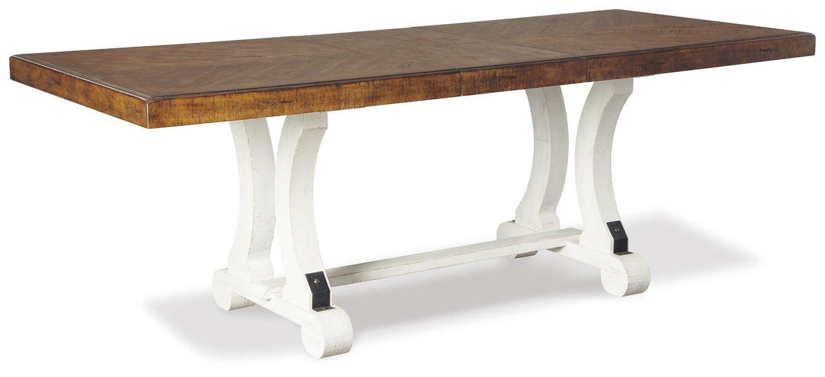 Valebeck Dining Table in White/Brown, alternate view 2
