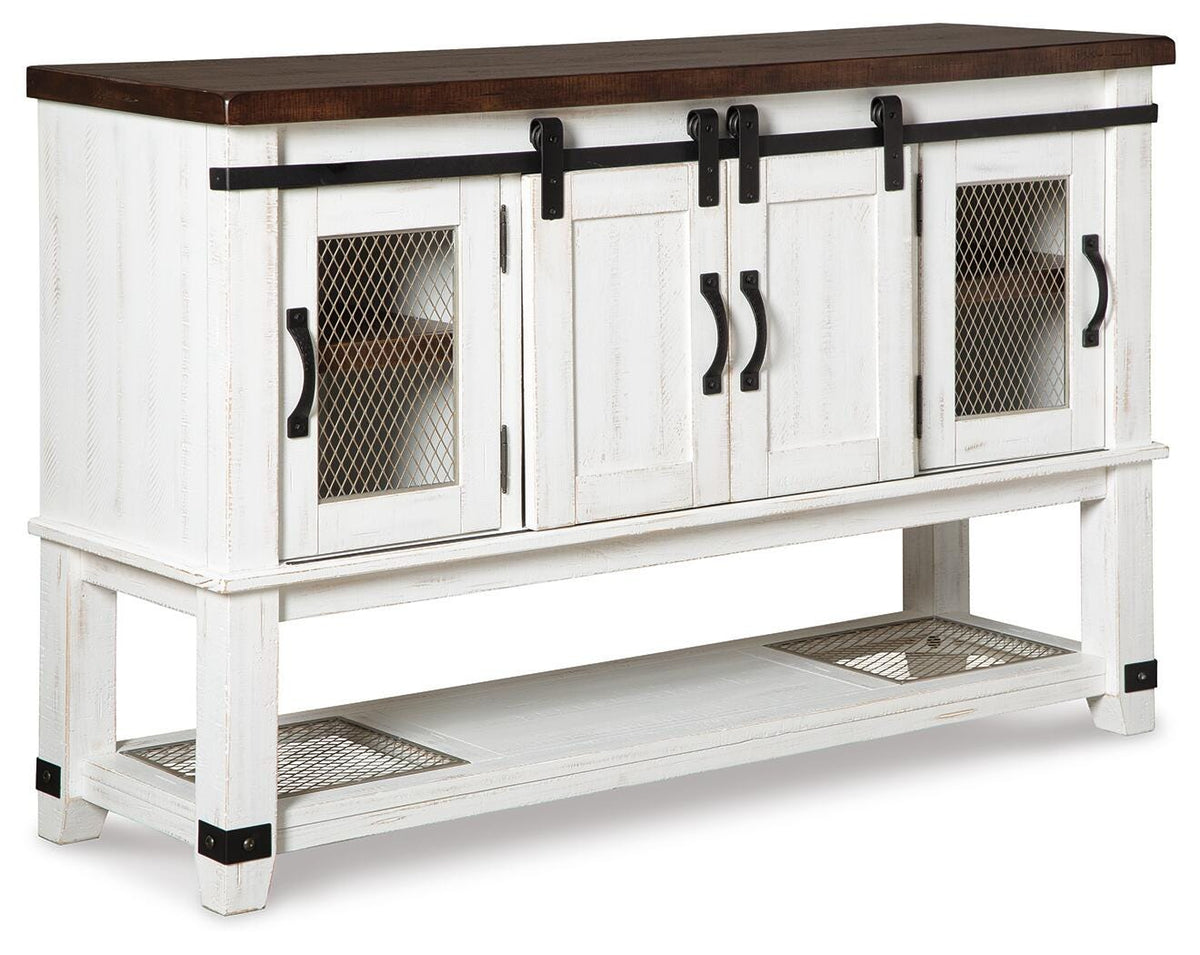 Valebeck Dining Server in White/Brown, alternate view 2