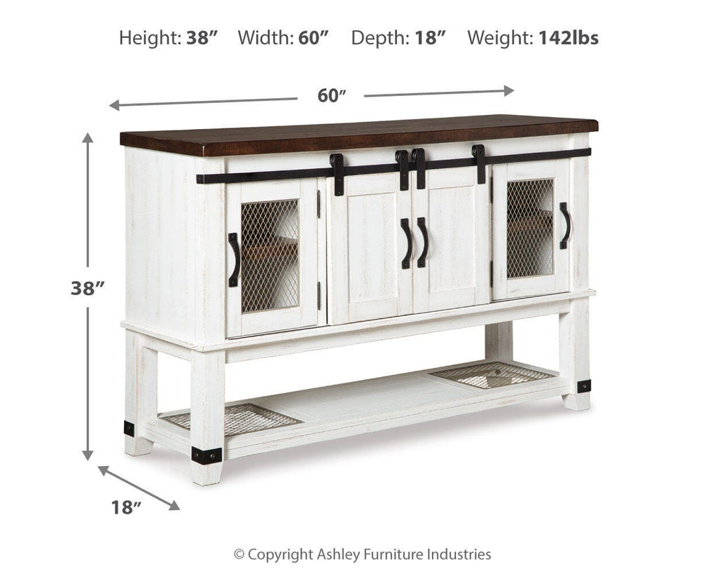 Valebeck Dining Server in White/Brown, alternate view 5