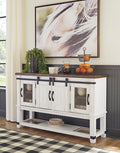 Valebeck Dining Server in White/Brown