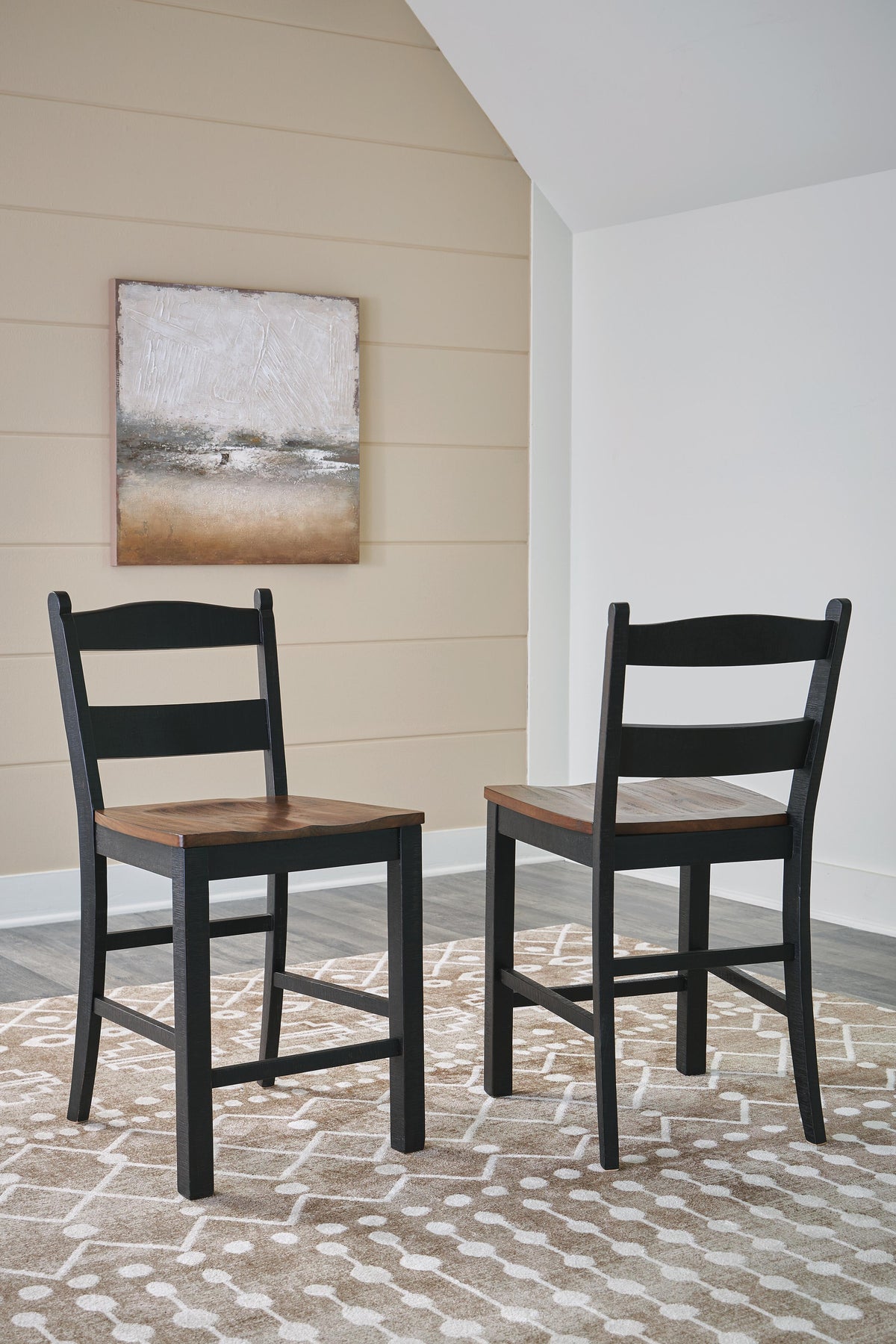 Valebeck Counter Height Barstool in Black/Brown, alternate view 3