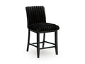 Mervannie Counter Height Barstool in Black, angle view