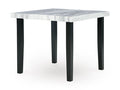 Mervannie Counter Height Dining Table in Gray/Black, angle view