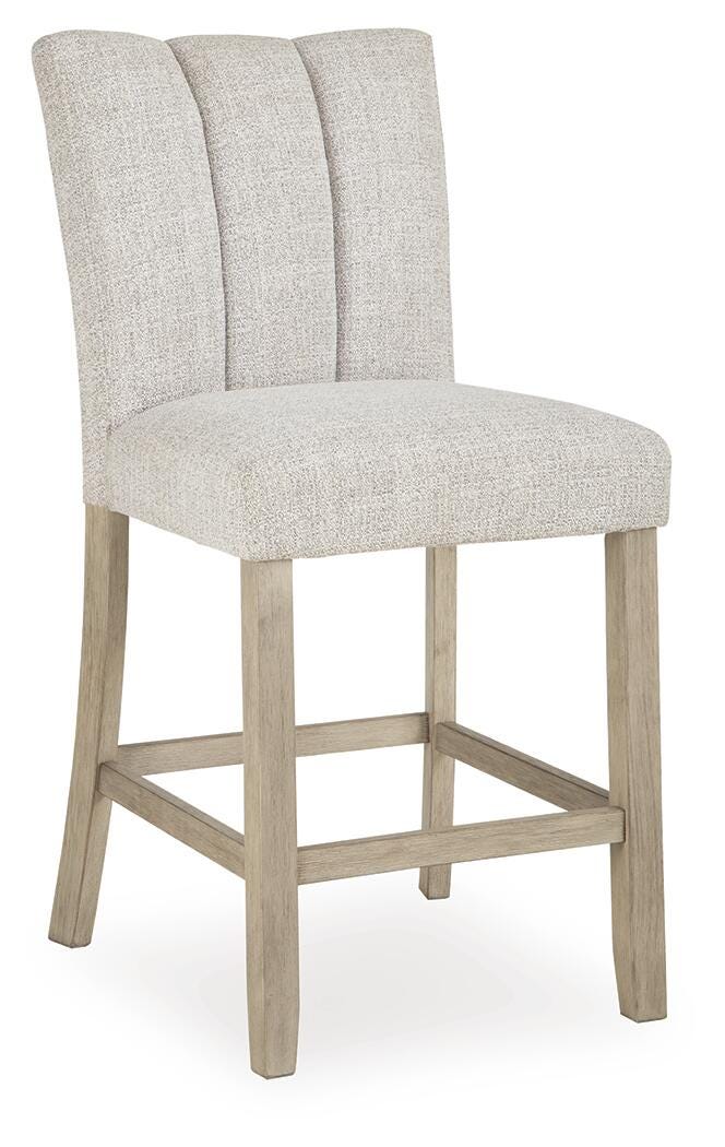 Larawyn Counter Height Barstool in Bisque, angle view