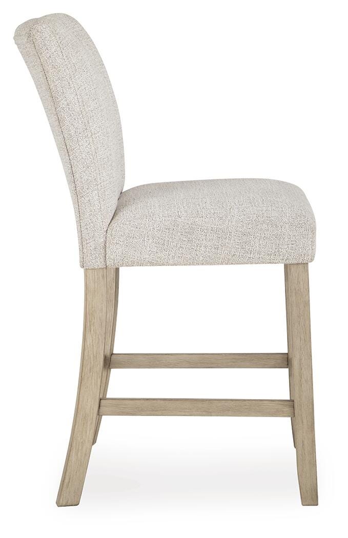 Larawyn Counter Height Barstool in Bisque, side view