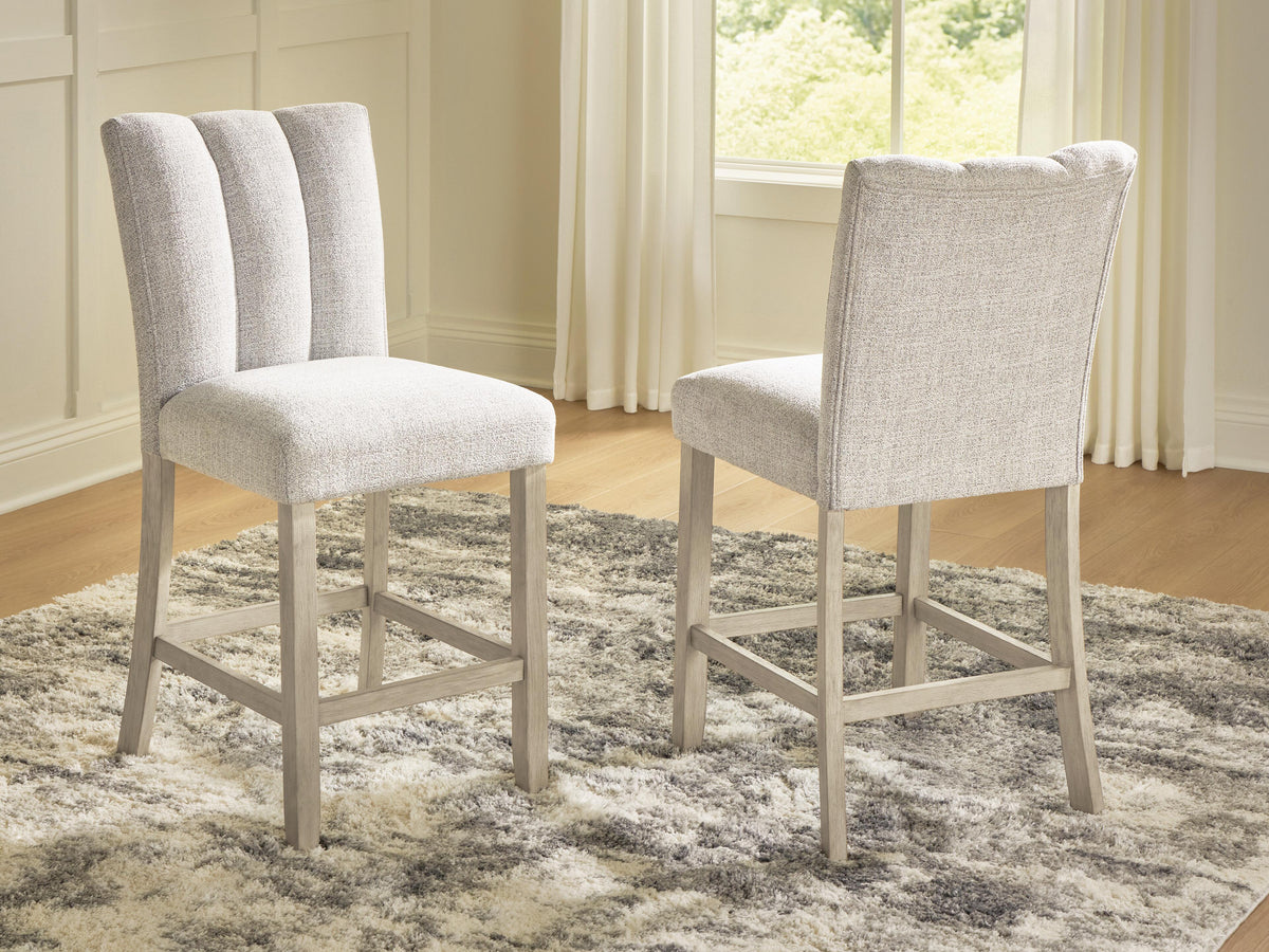 Larawyn Counter Height Barstool in Bisque, lifestyle view
