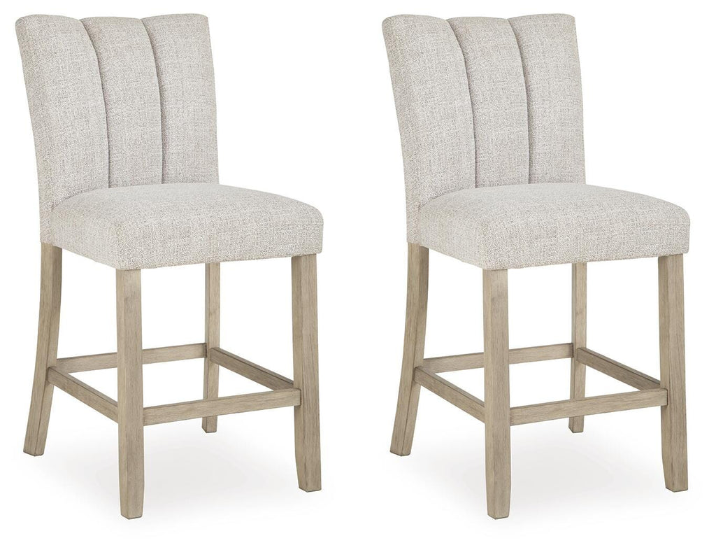 Larawyn Counter Height Barstool in Bisque, angle view