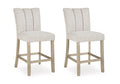 Larawyn Counter Height Barstool in Bisque, angle view