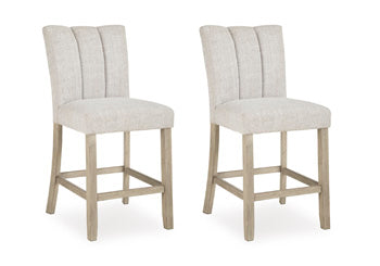Larawyn Counter Height Barstool in Bisque, angle view