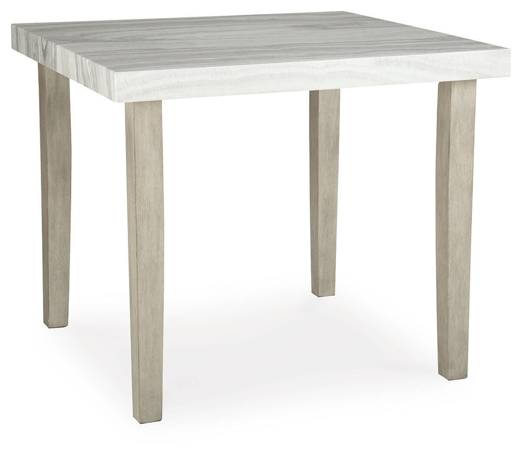 Larawyn Counter Height Dining Table in Bisque, angle view