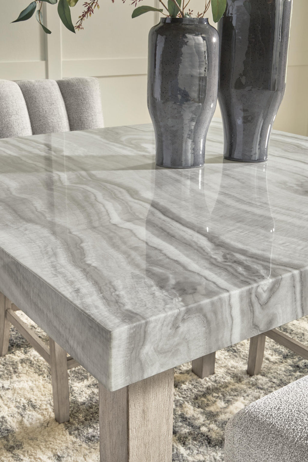 Larawyn Counter Height Dining Table in Bisque, top view