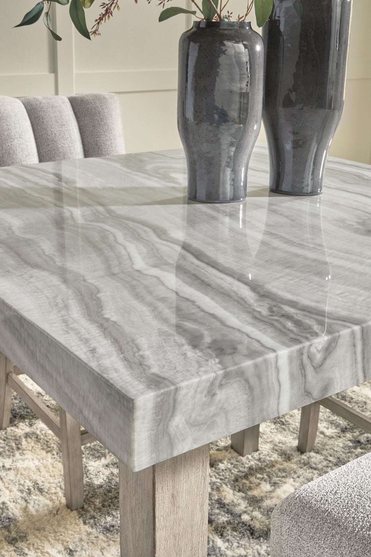Larawyn Counter Height Dining Table in Bisque, top view