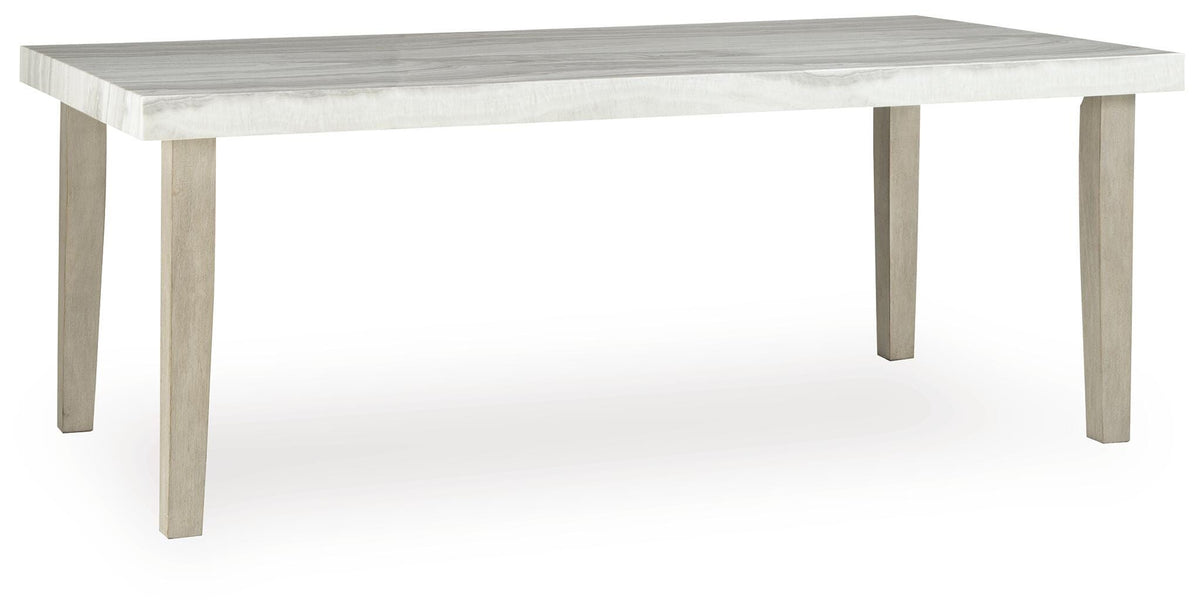 Larawyn Dining Table in Bisque, angle view