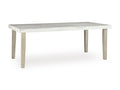 Larawyn Dining Table in Bisque, angle view