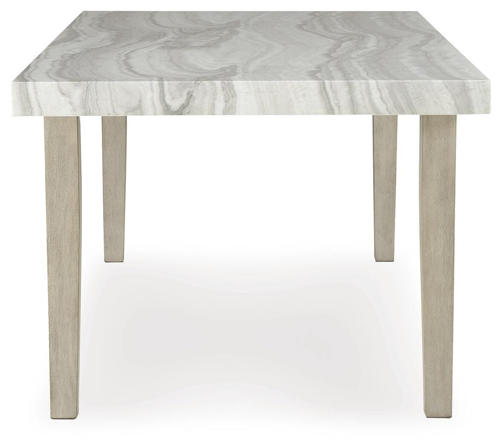 Larawyn Dining Table in Bisque, side view
