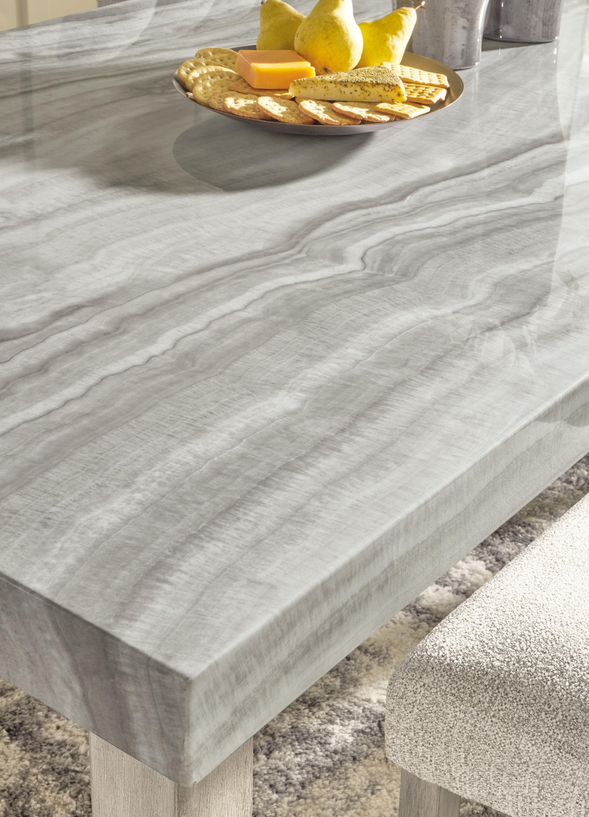 Larawyn Dining Table in Bisque, top view