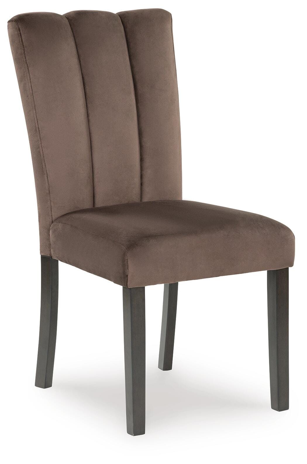 Jeshina Dining Chair in Mocha, angle view
