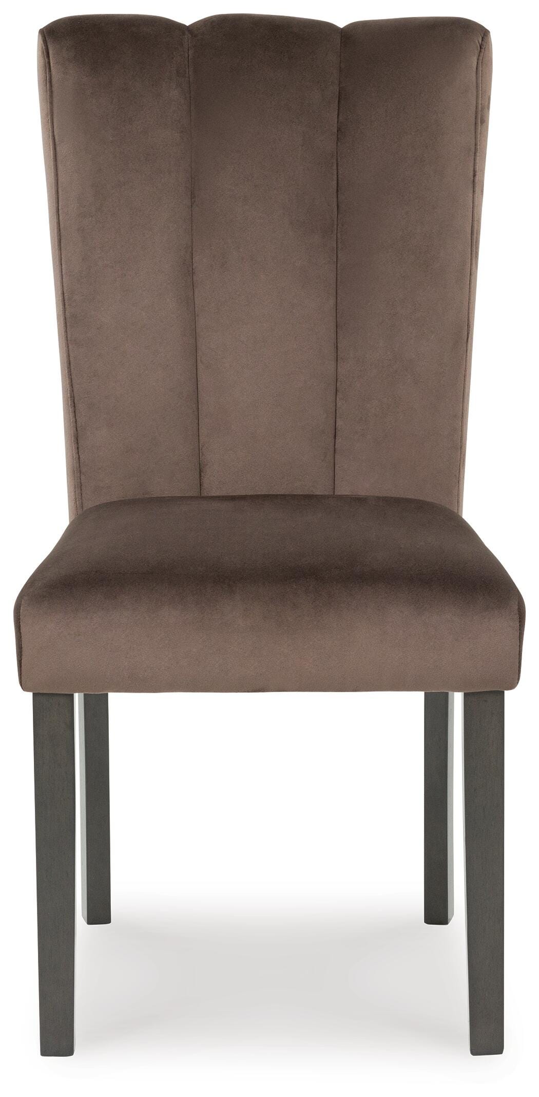 Jeshina Dining Chair in Mocha, front view