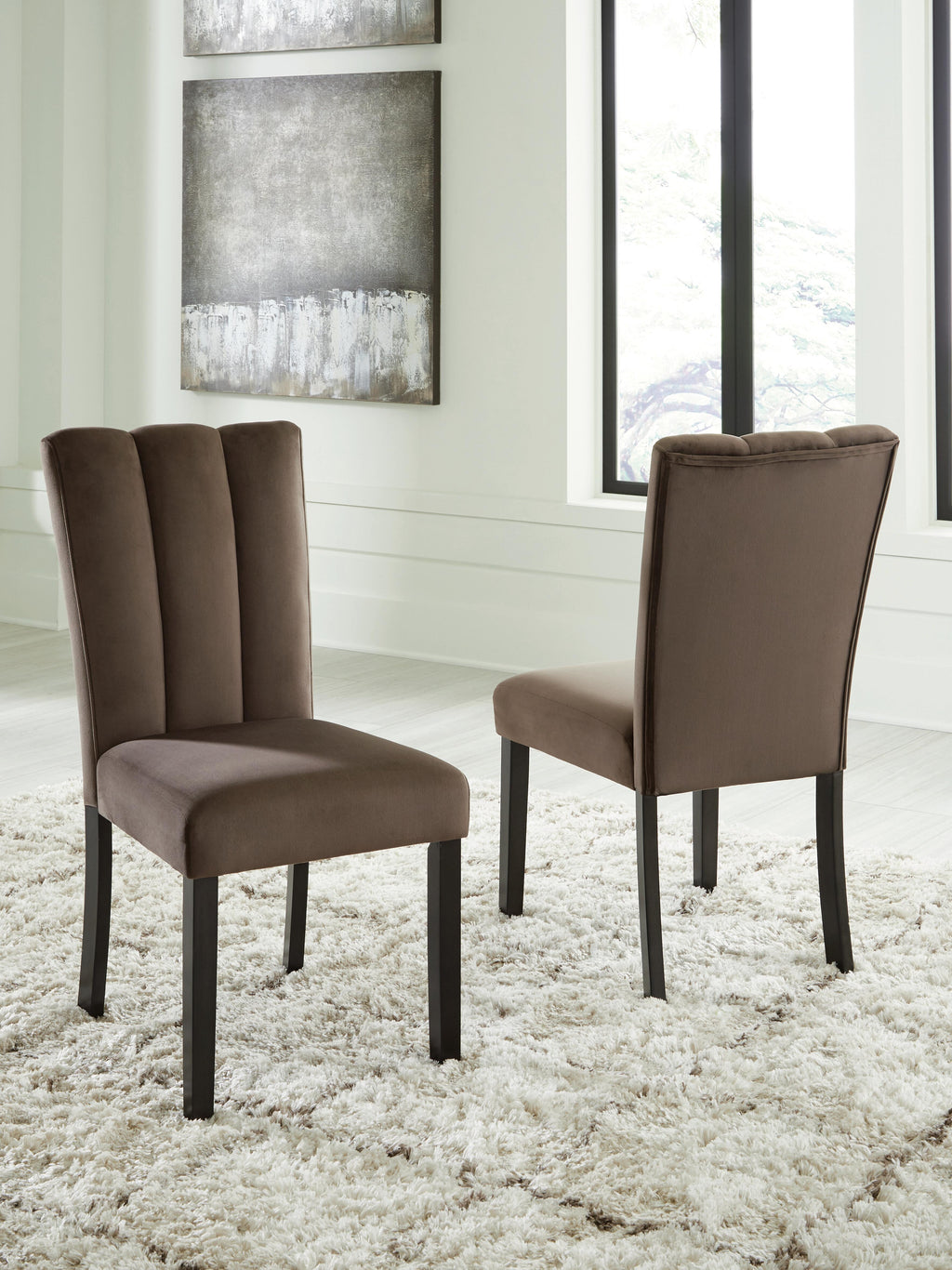 Jeshina Dining Chair in Mocha, lifestyle view