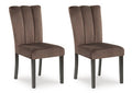 Jeshina Dining Chair in Mocha, angle view